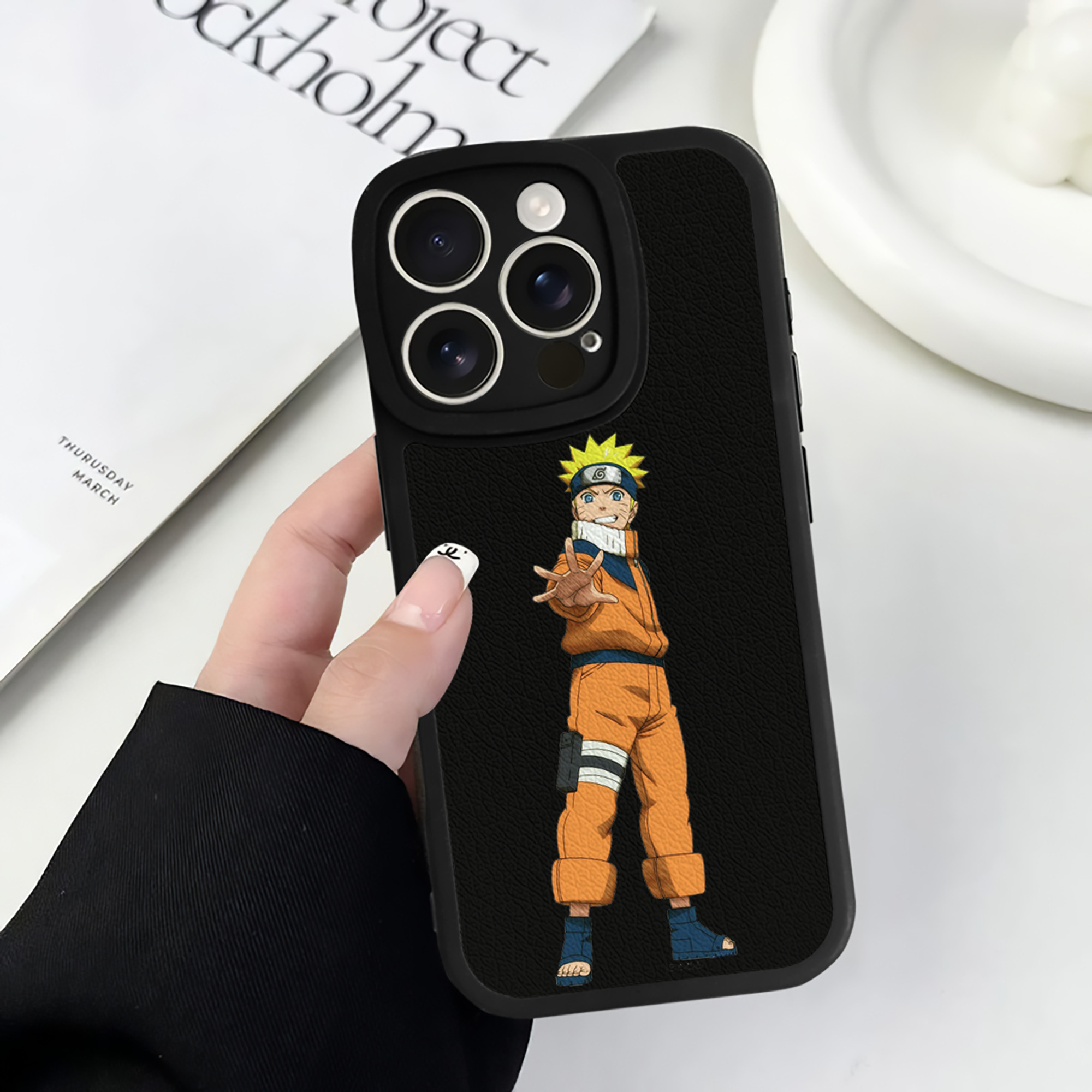 （画像用） NARUTO -ナルト- うずまき ナルト Uzumaki Naruto 【iPhone 16シリーズ対応】シリコンスマホケース（レザー調） 材質：シリコン